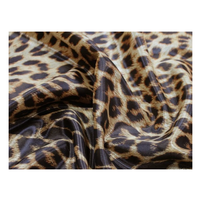 PANTHER ANIMAL SATIN CHIFFON