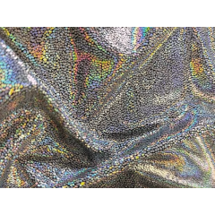 ILLUSION FOIL ON LIGHT WEIGHT LYCRA silver on black